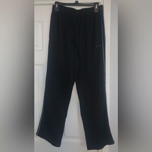 Champion black sweatpants gray‎ stripes size medium super soft pockets